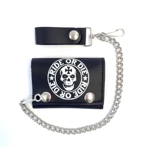 TC304-55 Tri-Fold Wallet w/ Chain- Ride or Die