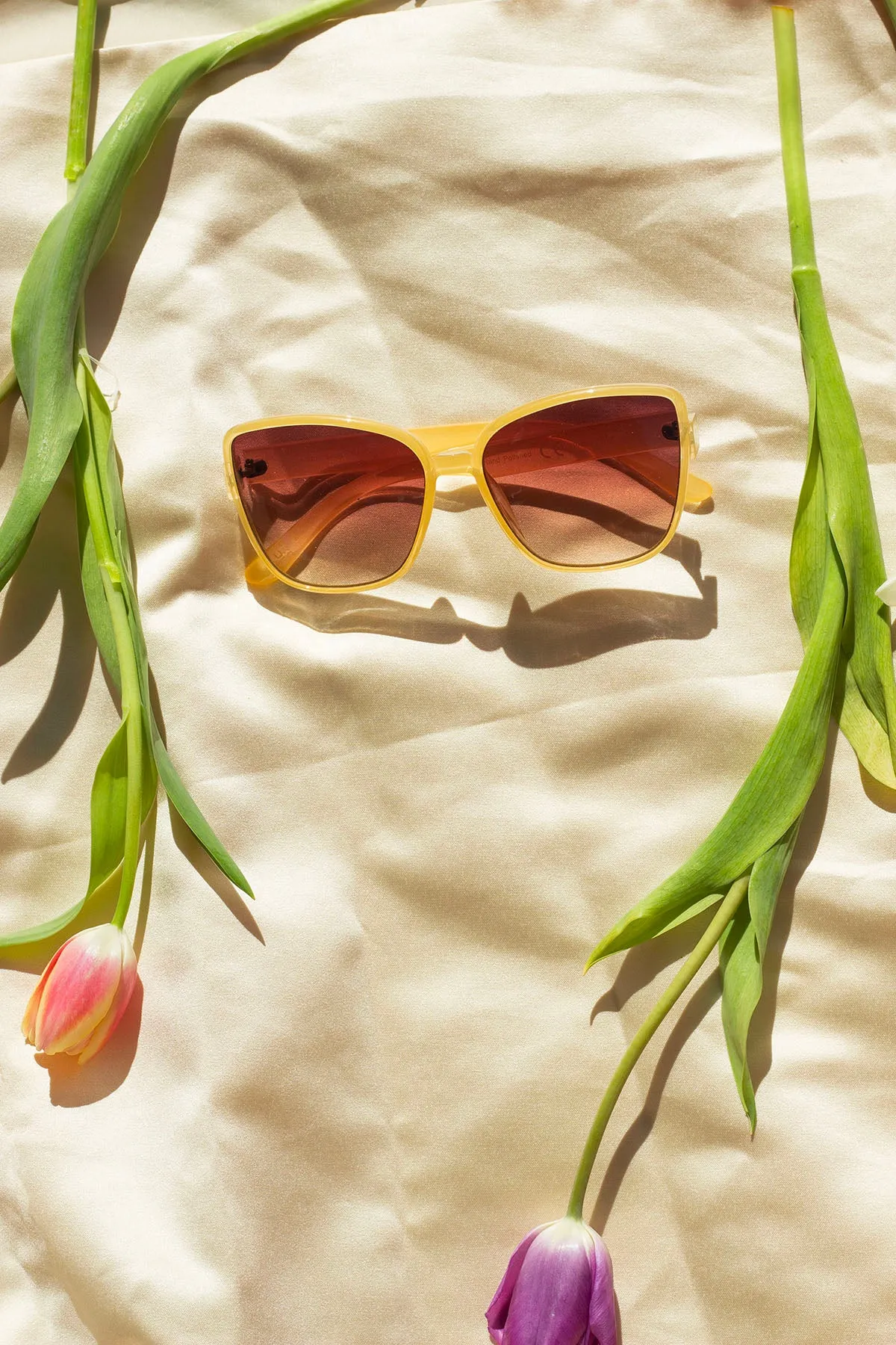 Thin Frame Butterfly Cat Eye Sunglasses