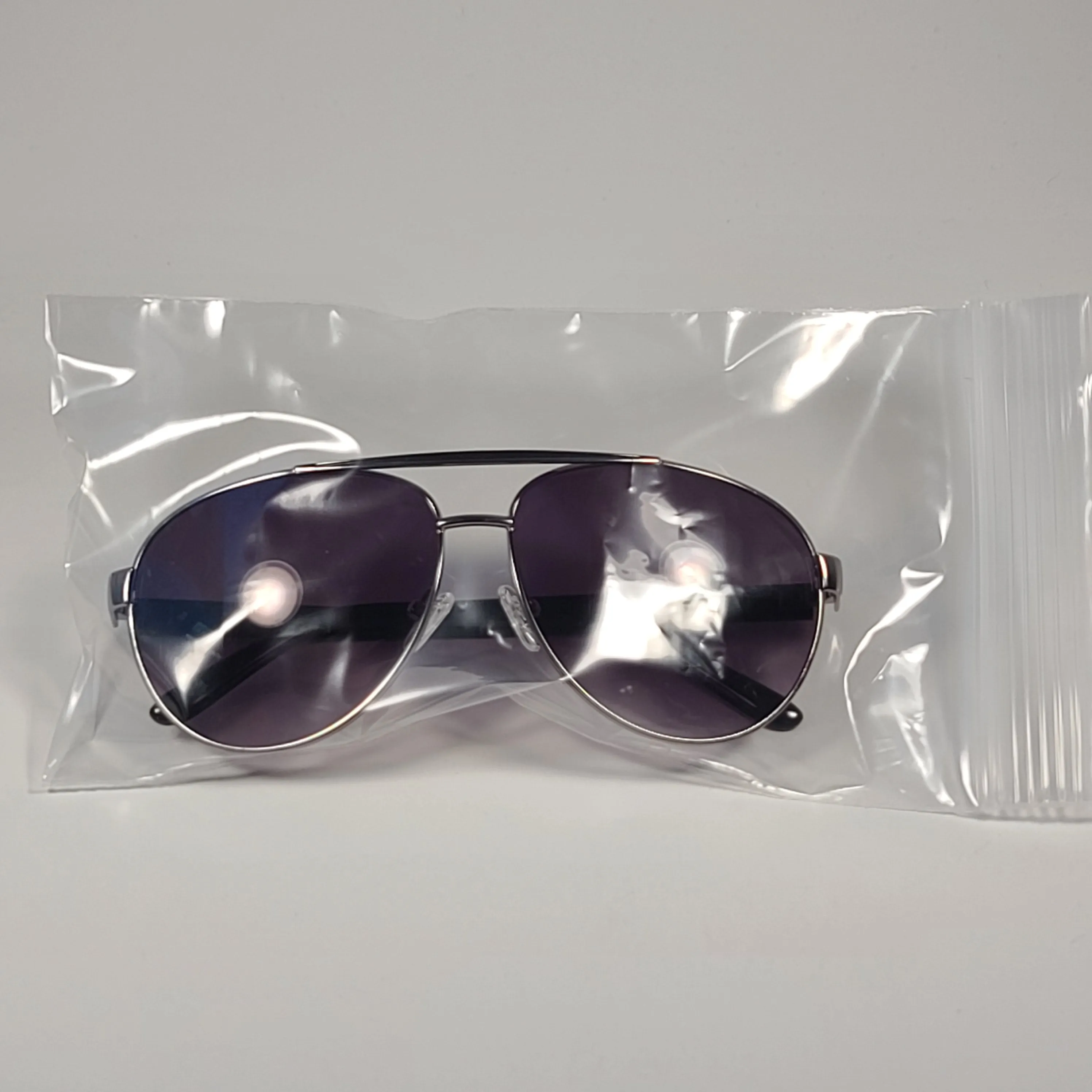 Timberland Aviator Sunglasses Silver Shiny Black Frame Smoke Gradient Lens TB7141 08B