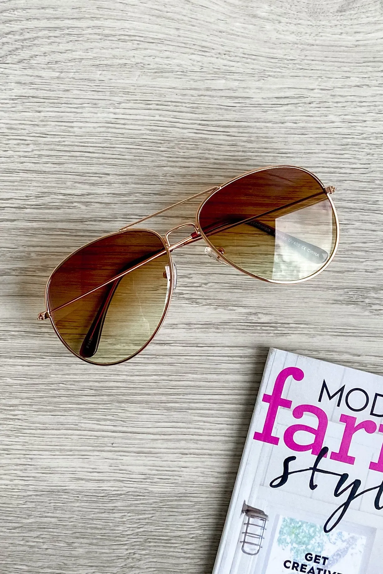 Time To Shine Aviator Sunglasses