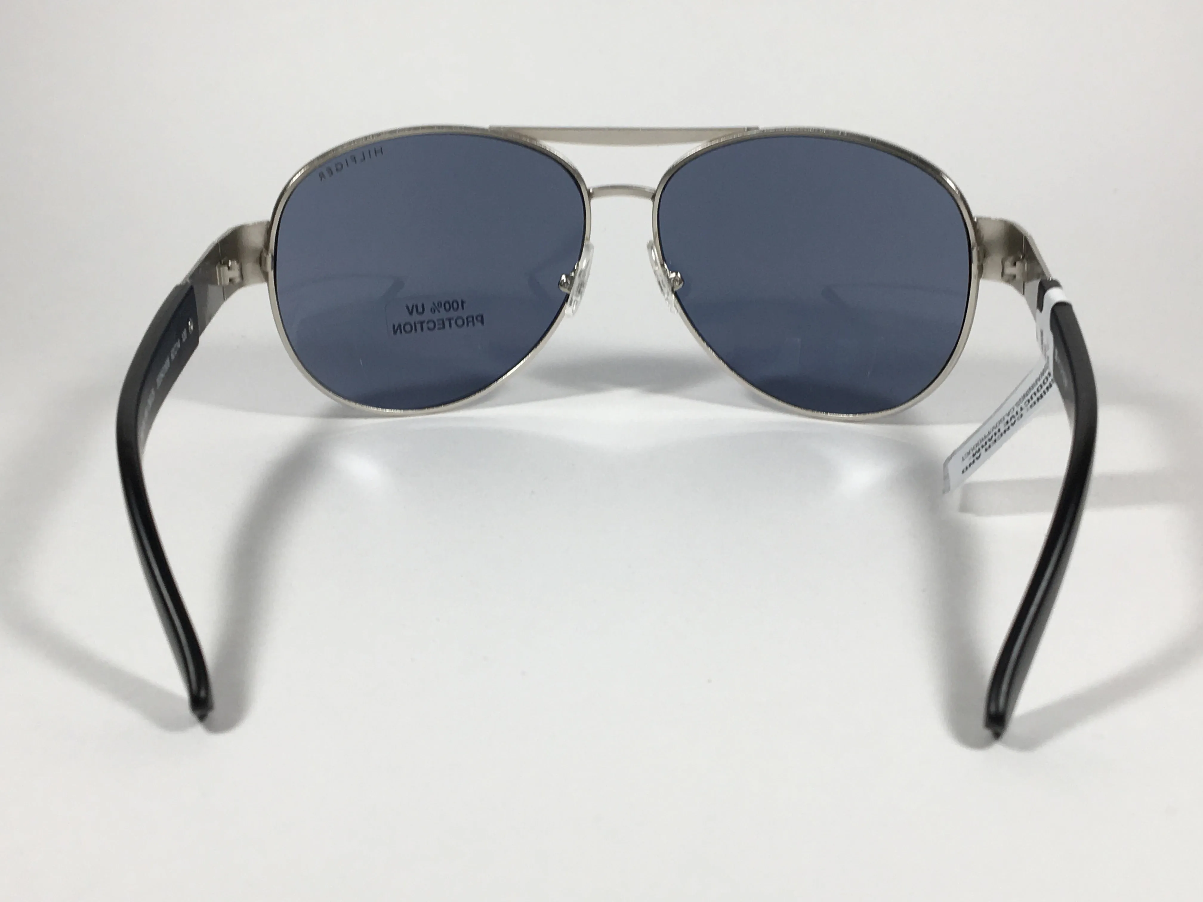 Tommy Hilfiger Nolan Aviator Pilot Sunglasses Black Gray Solid Lenses NOLAN MM OM129