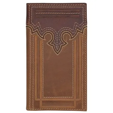 Tony Lama Rodeo Wallet with Yoke and Trapunto Accents