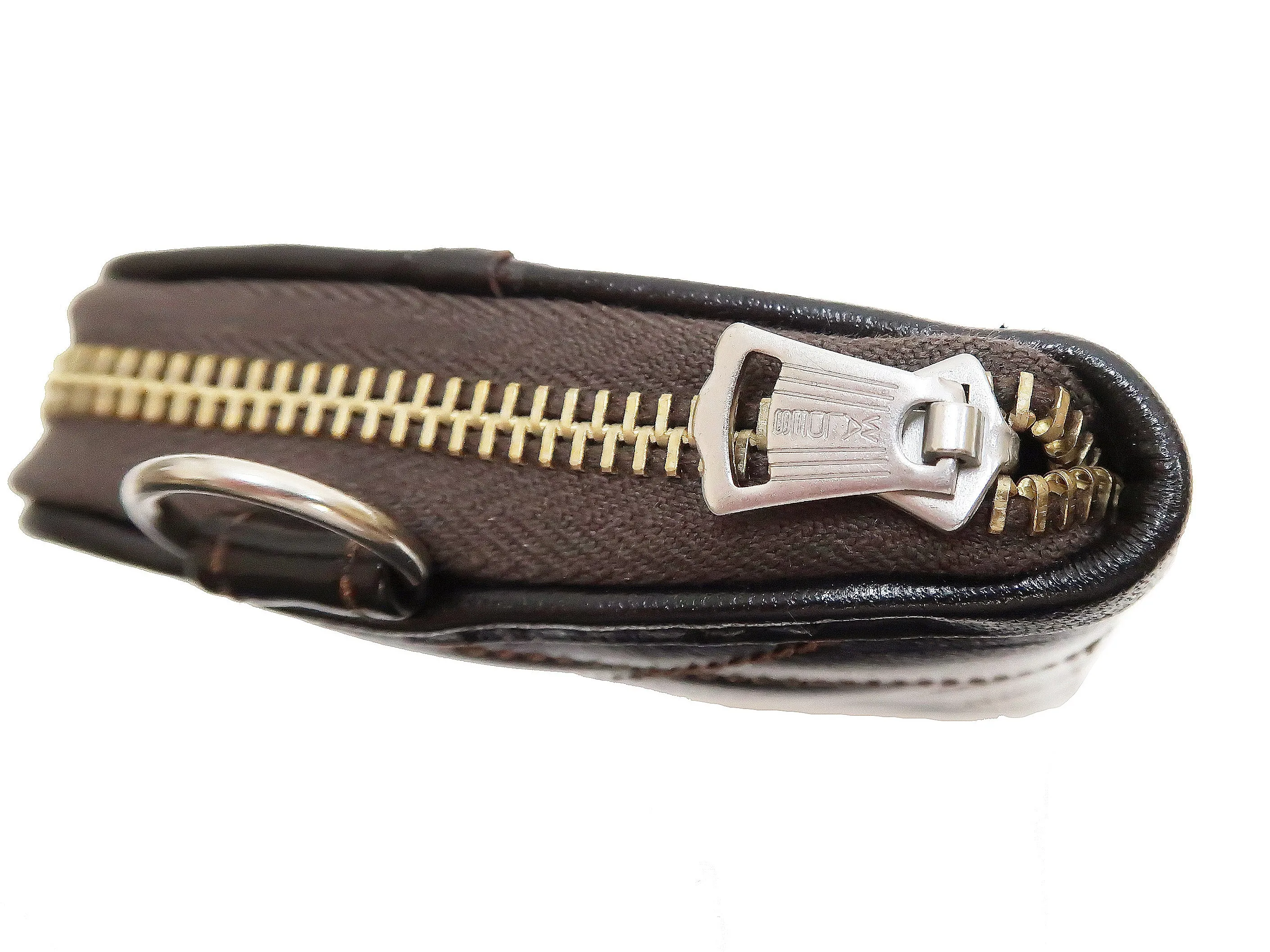 TOYS McCOY Zip-Around Long Leather Wallet Men's Casual Quilted Horsehide Leather Wallet with Three-Sided Zip TMA2506 030 Black