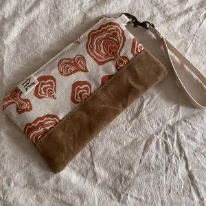 Turkey Tail Waxed Canvas Wristlet