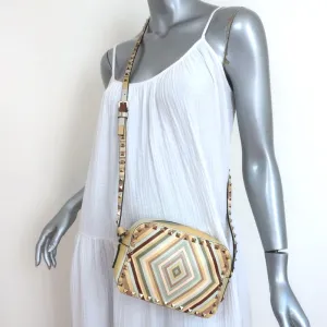 Valentino Rockstud Native Couture 1975 Camera Bag Printed Leather Crossbody
