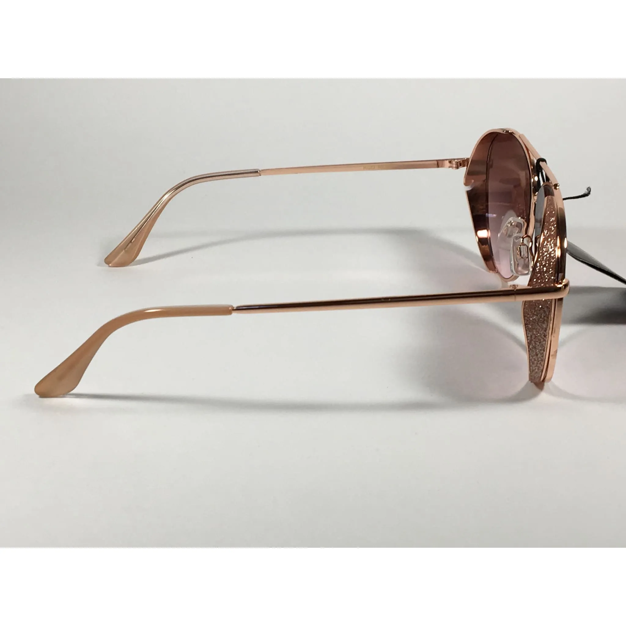 Versace 19V69 Italia Mona Aviator Pilot Sunglasses Rose Gold Metal  Brown Rose Gradient Lens