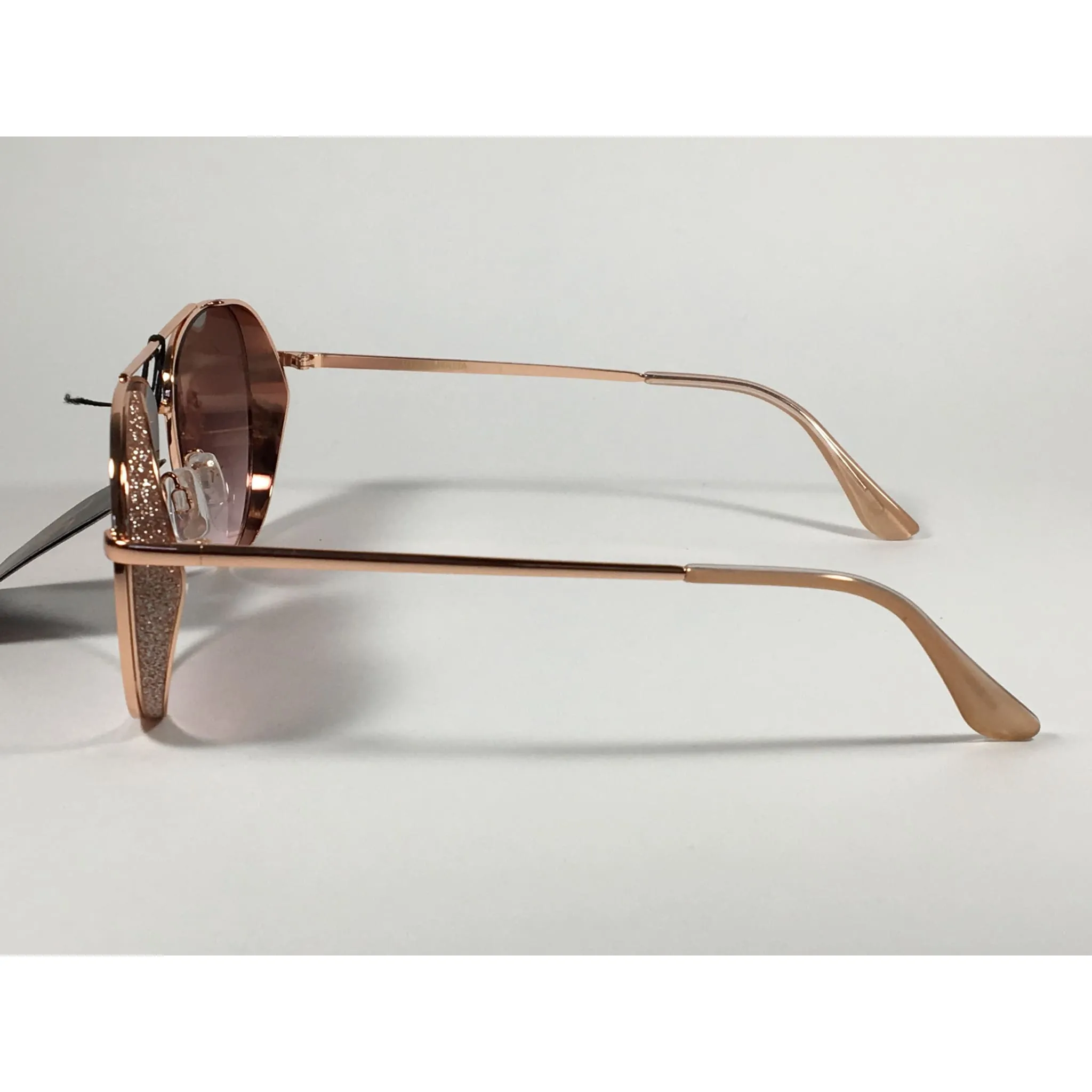 Versace 19V69 Italia Mona Aviator Pilot Sunglasses Rose Gold Metal  Brown Rose Gradient Lens