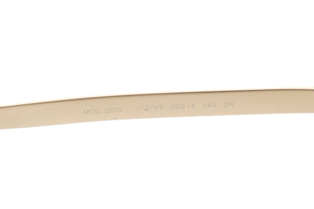 Versace Gold Logo Lens Aviator Sunglasses