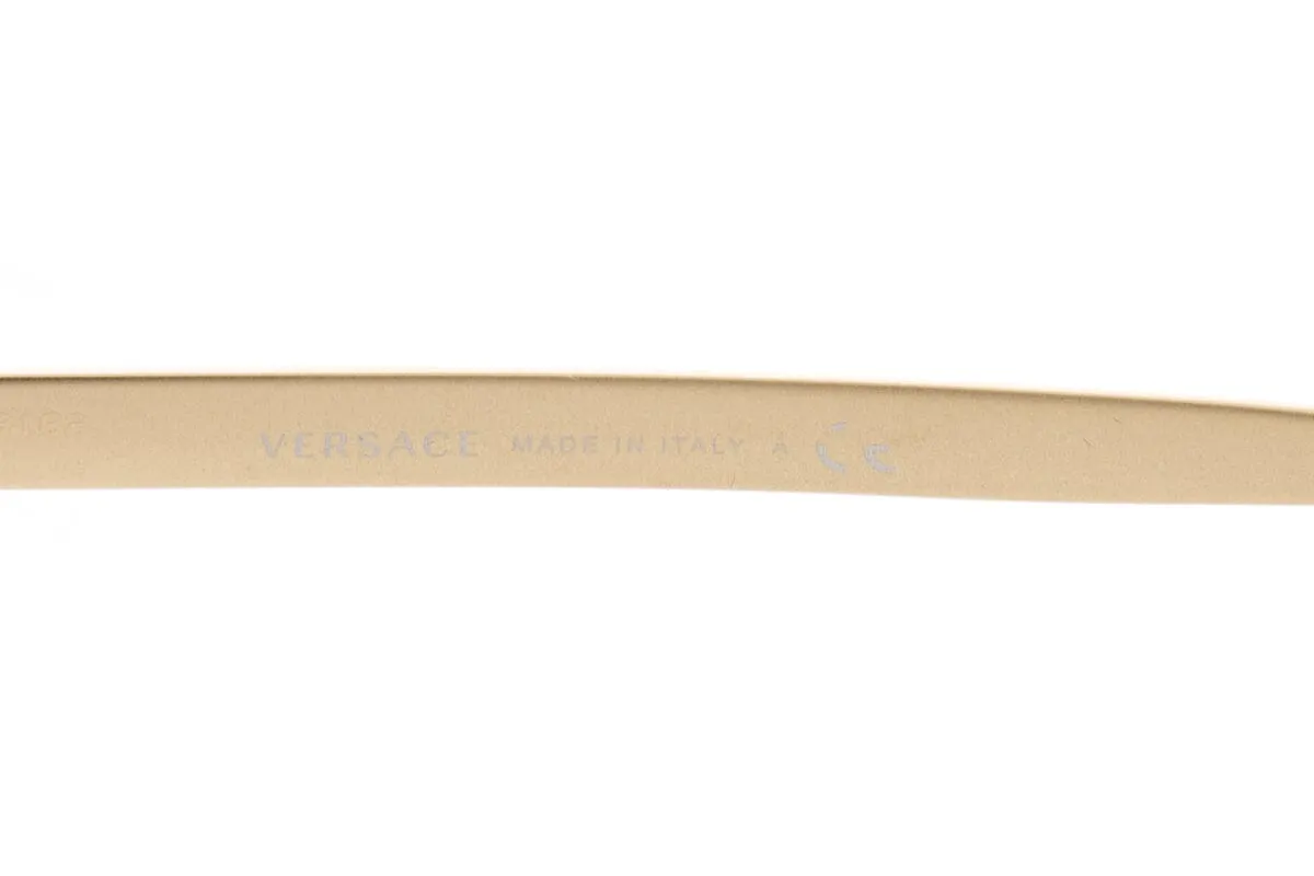 Versace Gold Logo Lens Aviator Sunglasses