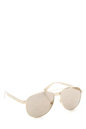 Versace Gold Logo Lens Aviator Sunglasses