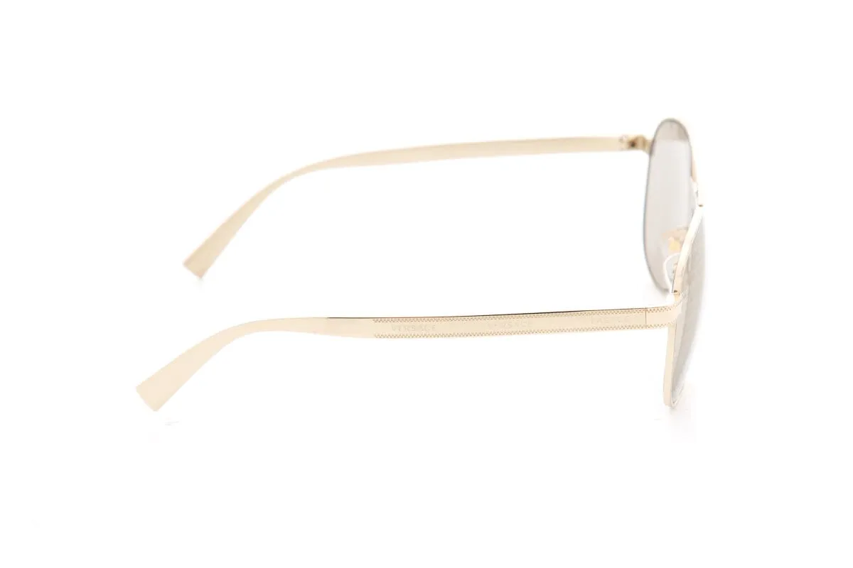 Versace Gold Logo Lens Aviator Sunglasses