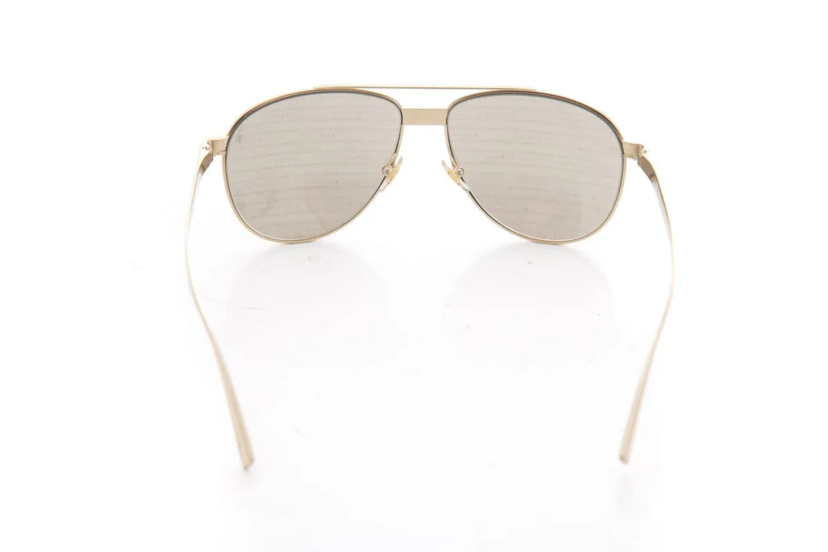 Versace Gold Logo Lens Aviator Sunglasses