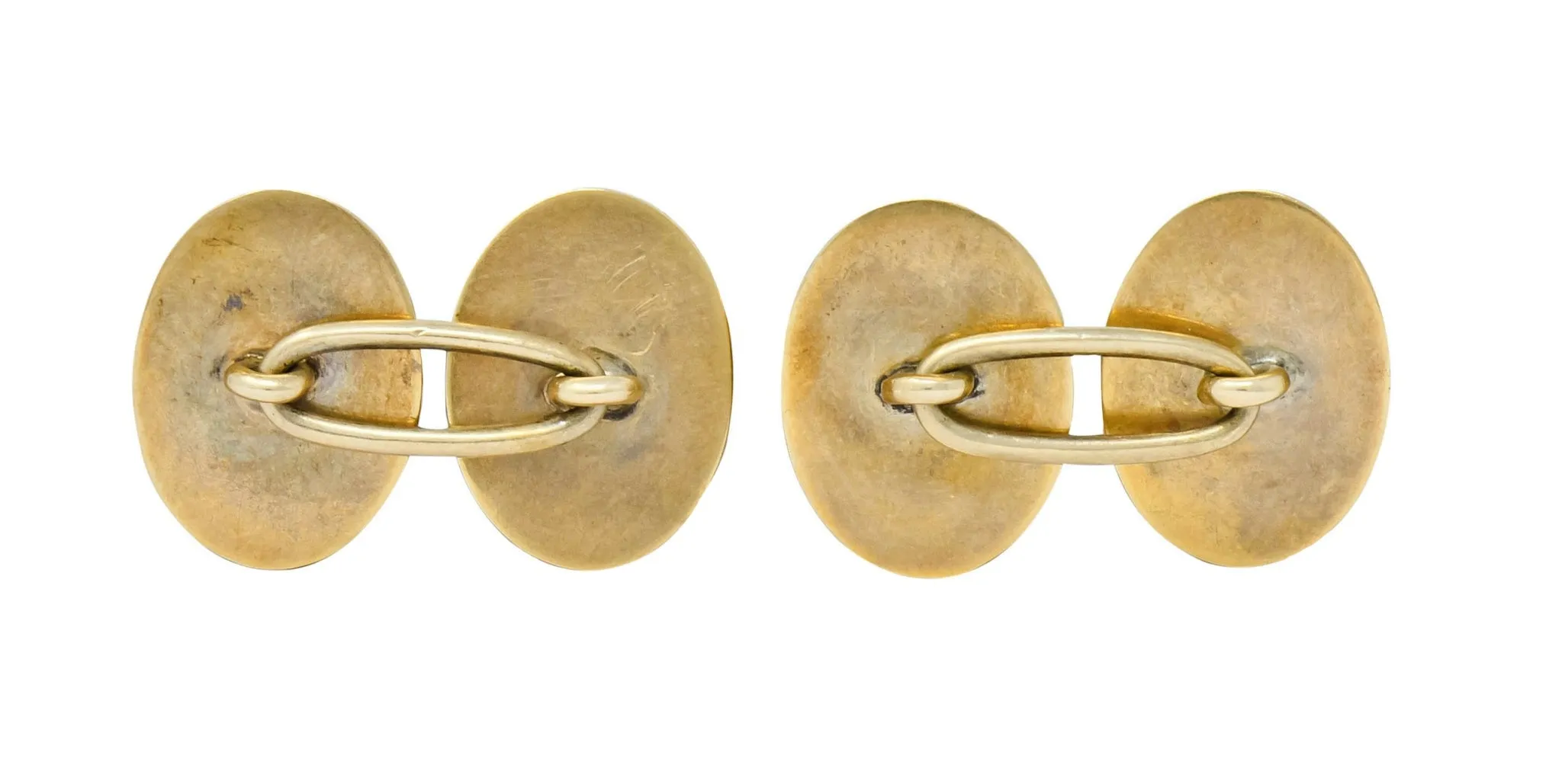 Victorian Bloodstone 14 Karat Gold Clover Men's Cufflinks Circa 1900