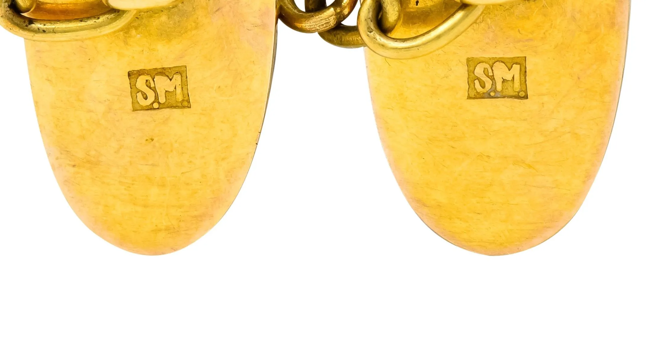 Victorian Shakudo 14 Karat Gold Mixed Metal Floral Bird Men's Cufflinks