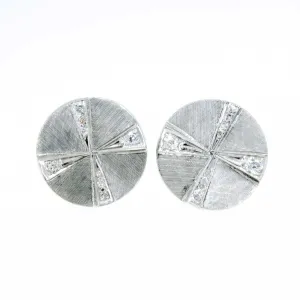 Vintage 1950s Diamond Pinwheel Cufflinks