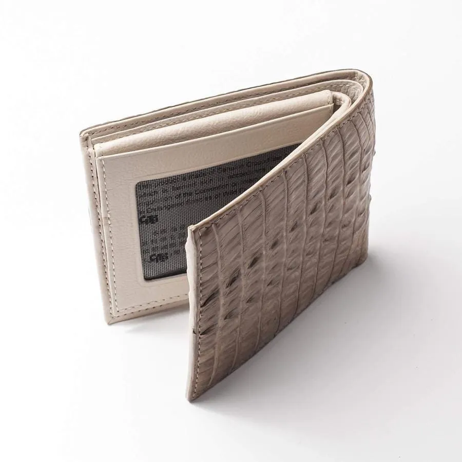 Vintage Crocodile Tail Leather Mens Wallets