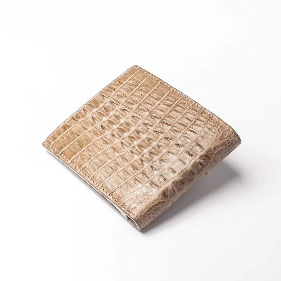 Vintage Crocodile Tail Leather Mens Wallets
