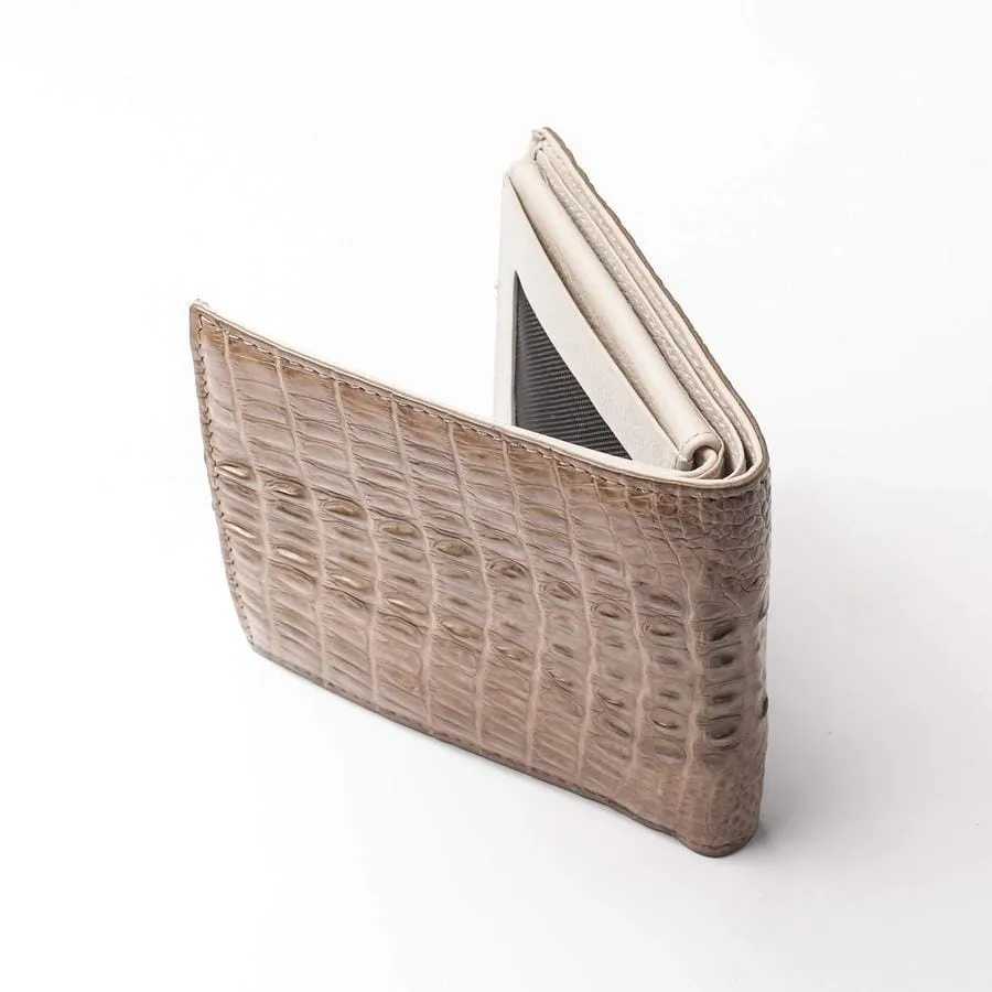Vintage Crocodile Tail Leather Mens Wallets