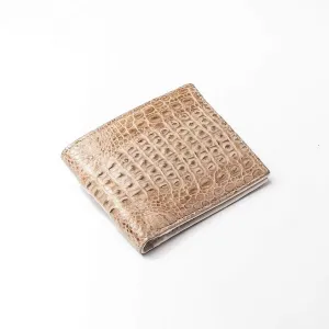 Vintage Crocodile Tail Leather Mens Wallets