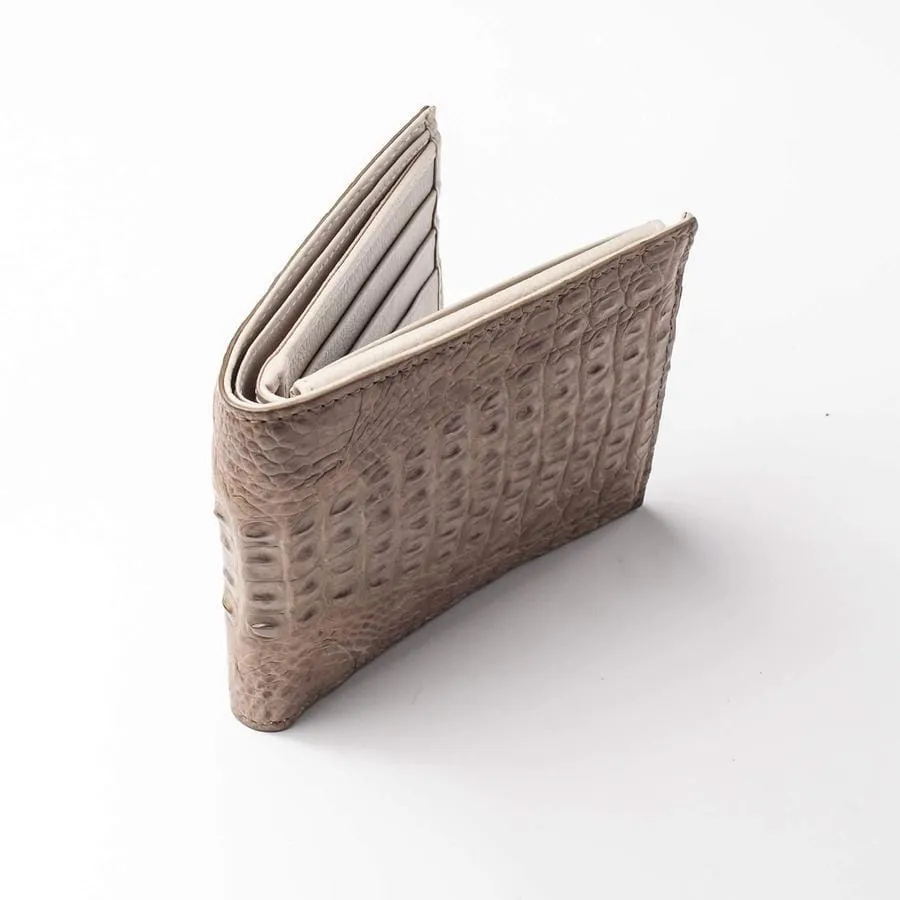 Vintage Crocodile Tail Leather Mens Wallets