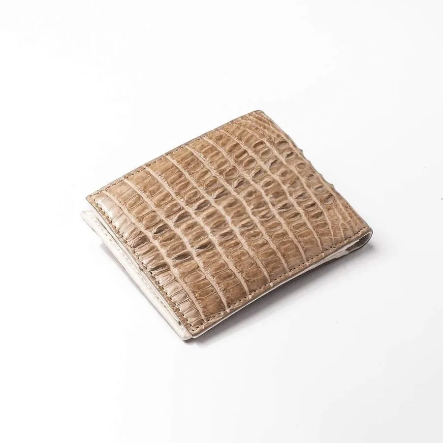 Vintage Crocodile Tail Leather Mens Wallets