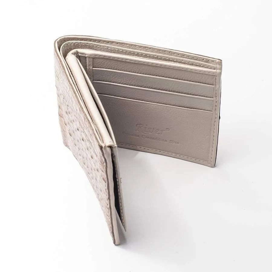 Vintage Crocodile Tail Leather Mens Wallets