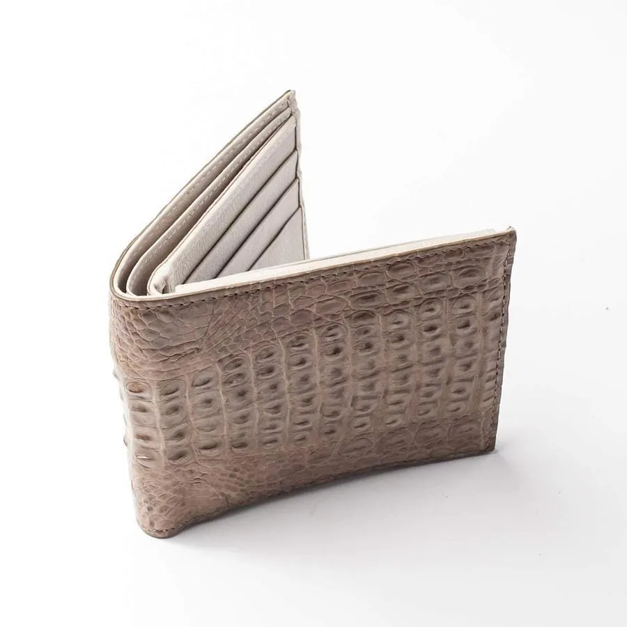 Vintage Crocodile Tail Leather Mens Wallets