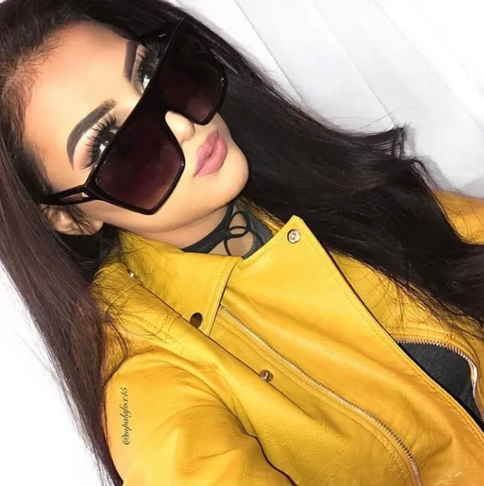 Vintage Square Sunglasses Lady Flat Top Mirror Cat Eye Sun Glasses Female Shades UV400