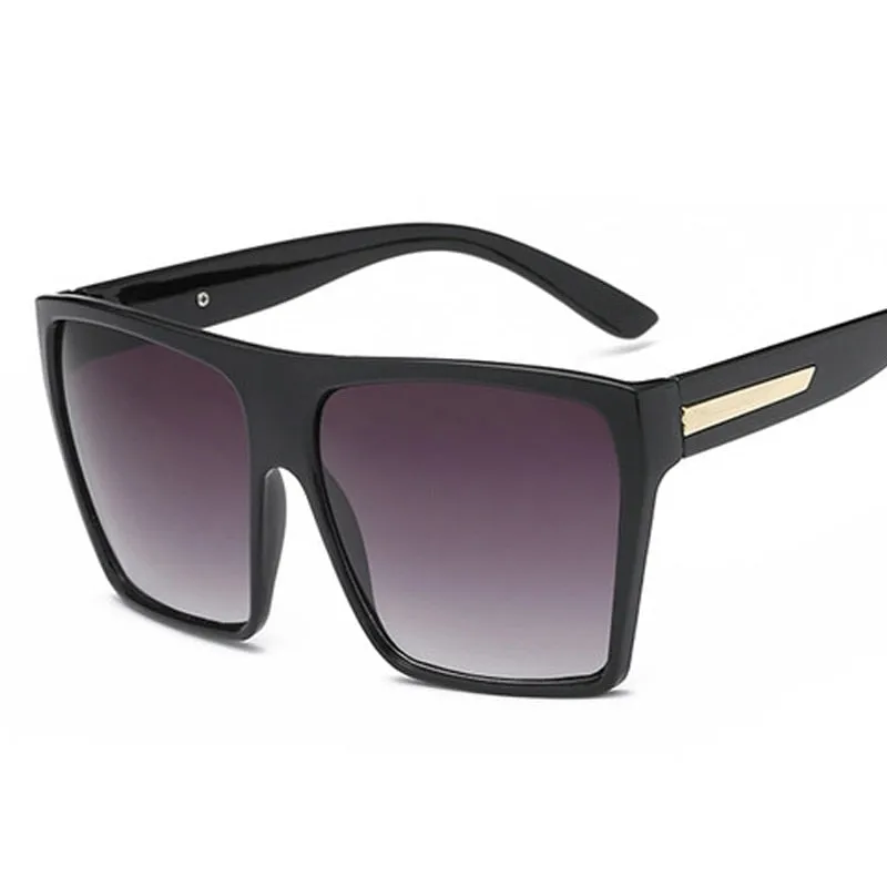 Vintage Square Sunglasses Lady Flat Top Mirror Cat Eye Sun Glasses Female Shades UV400