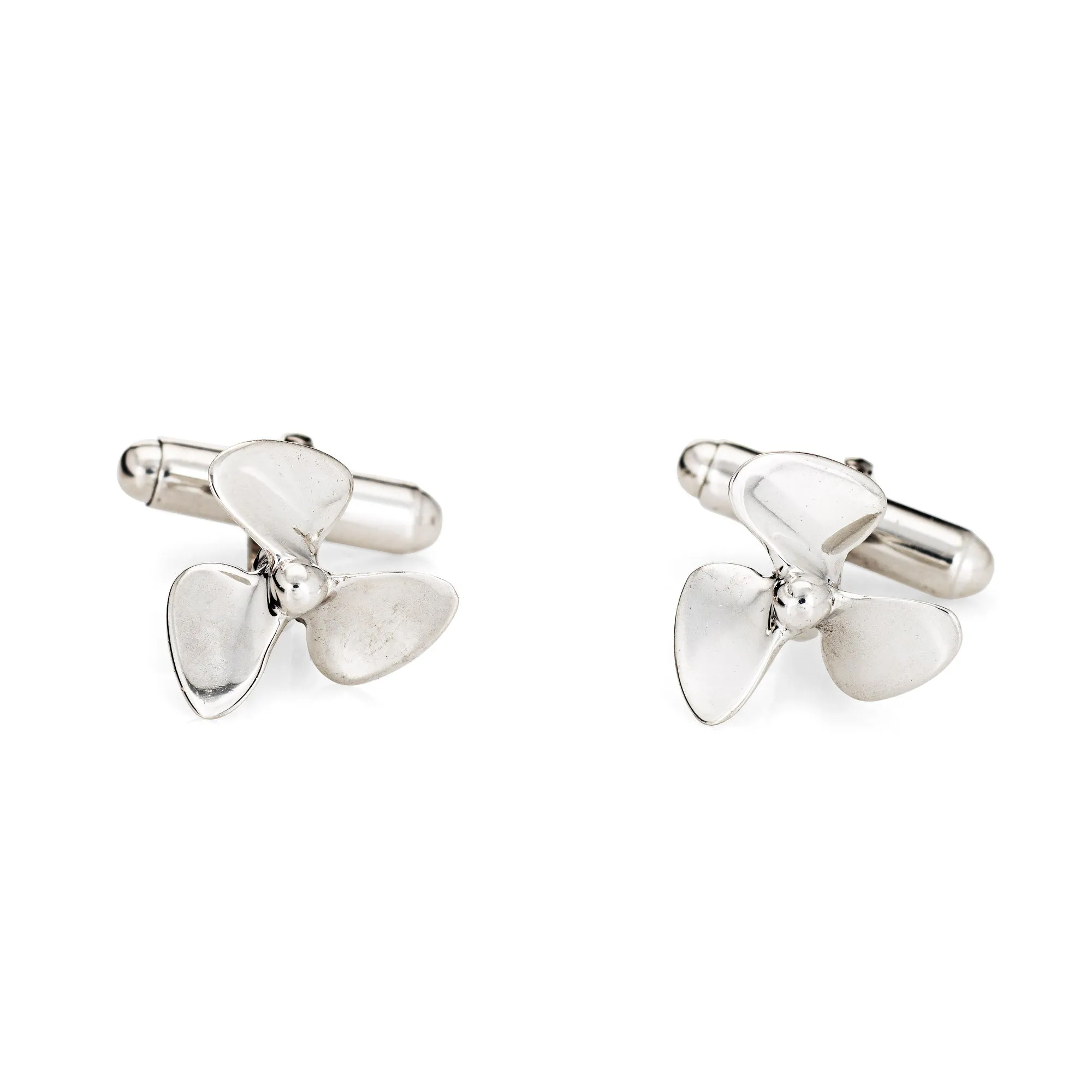 Vintage Tiffany & Co Boat Propeller Cufflinks Sterling Silver Signed Jewelry
