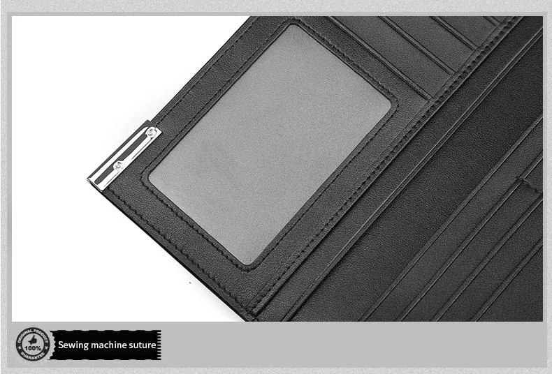 West Louis™ Luxury Genuine Leather Long Wallet