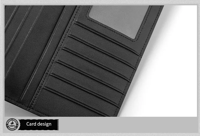 West Louis™ Luxury Genuine Leather Long Wallet