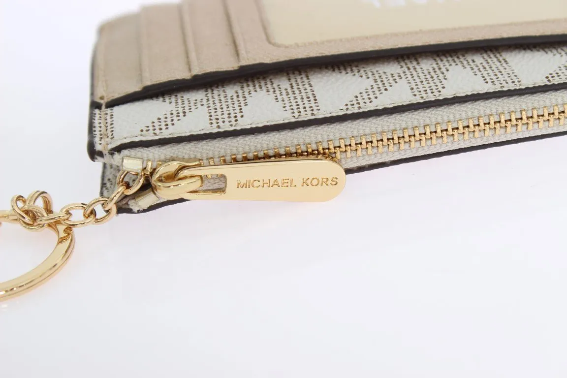 White ILLUSTRATIONS Key Ring Pouch Wallet