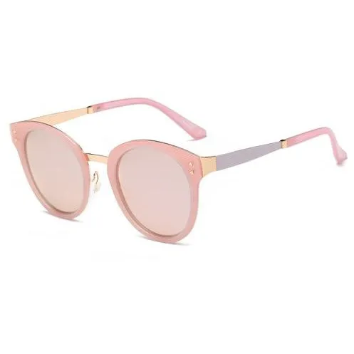 Women Polarized Round Cat Eye Sunglasses
