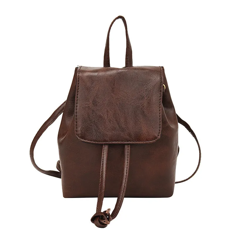 Women's Classic Style Chain Summer Oil Wax Backpacks