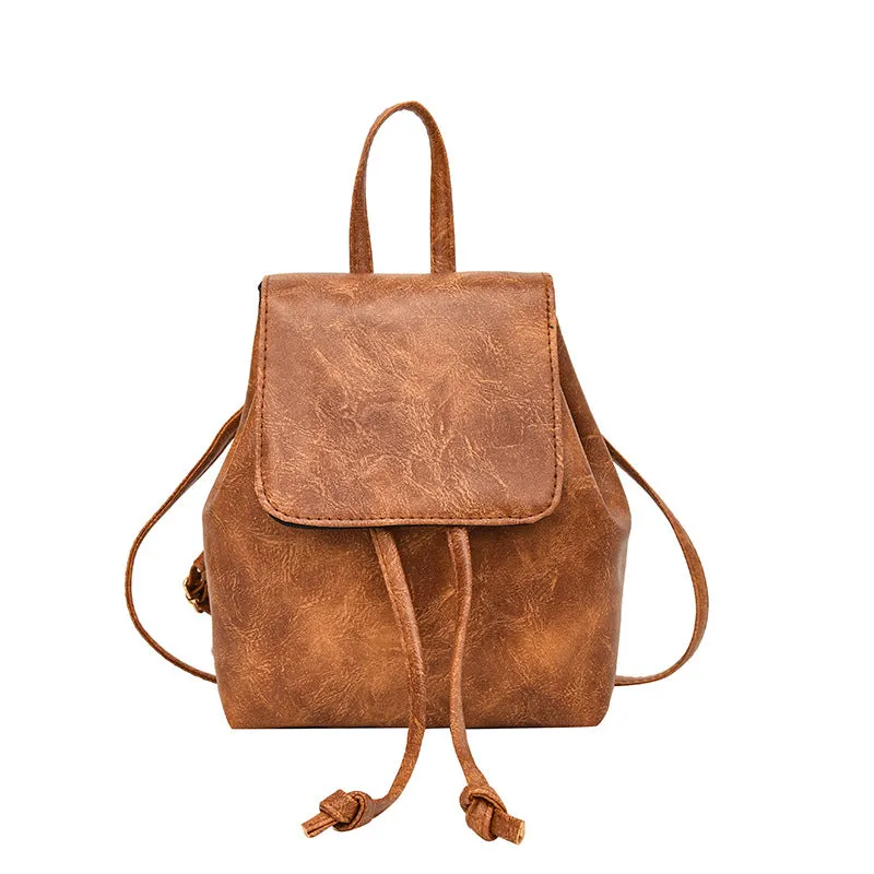 Women's Classic Style Chain Summer Oil Wax Backpacks