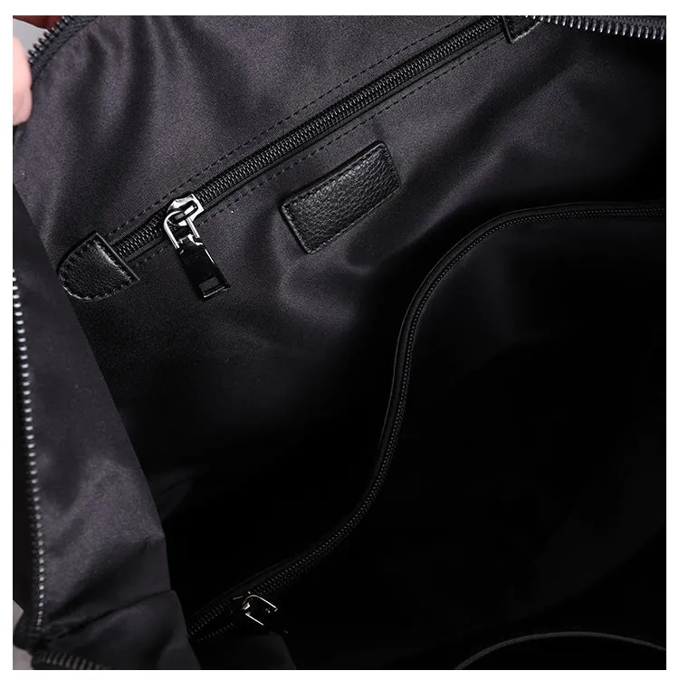 Womens Nylon Crossbody Bag Leather Nylon Tote Bag Nylon Shoulder Bag Nylon Handbags Shoulder Bag