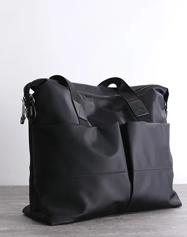 Womens Nylon Crossbody Bag Leather Nylon Tote Bag Nylon Shoulder Bag Nylon Handbags Shoulder Bag