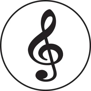 Wooden Cufflink - Treble Clef Design