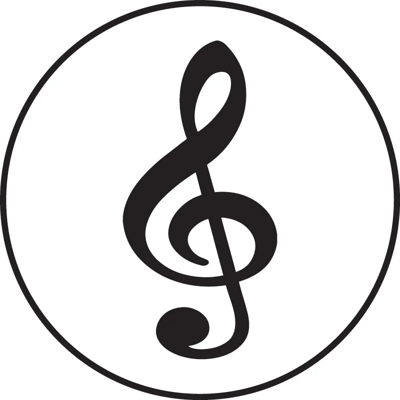 Wooden Cufflink - Treble Clef Design