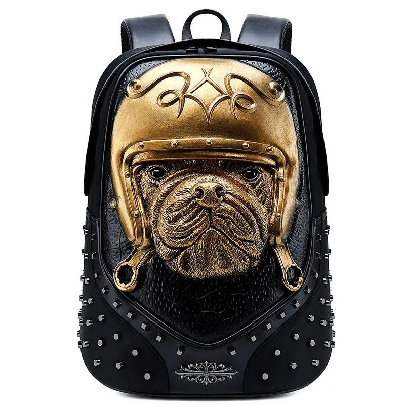 Woowooh 3D Embossed Punk Style Waterproof Animal Backpack