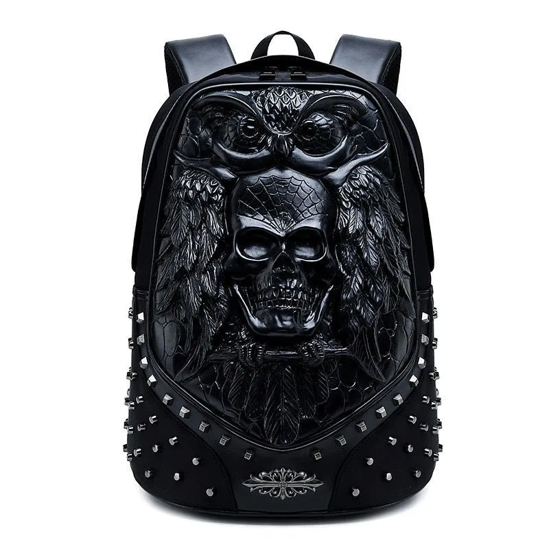 Woowooh 3D Embossed Punk Style Waterproof Animal Backpack