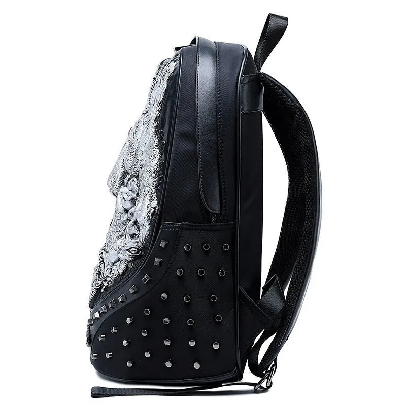 Woowooh 3D Embossed Punk Style Waterproof Animal Backpack