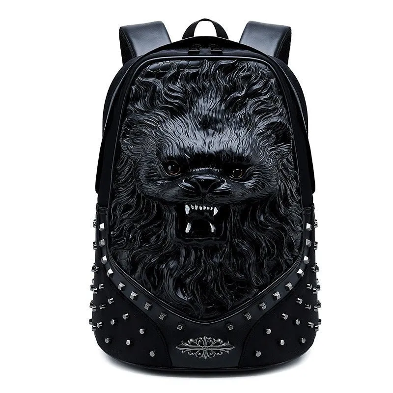 Woowooh 3D Embossed Punk Style Waterproof Animal Backpack