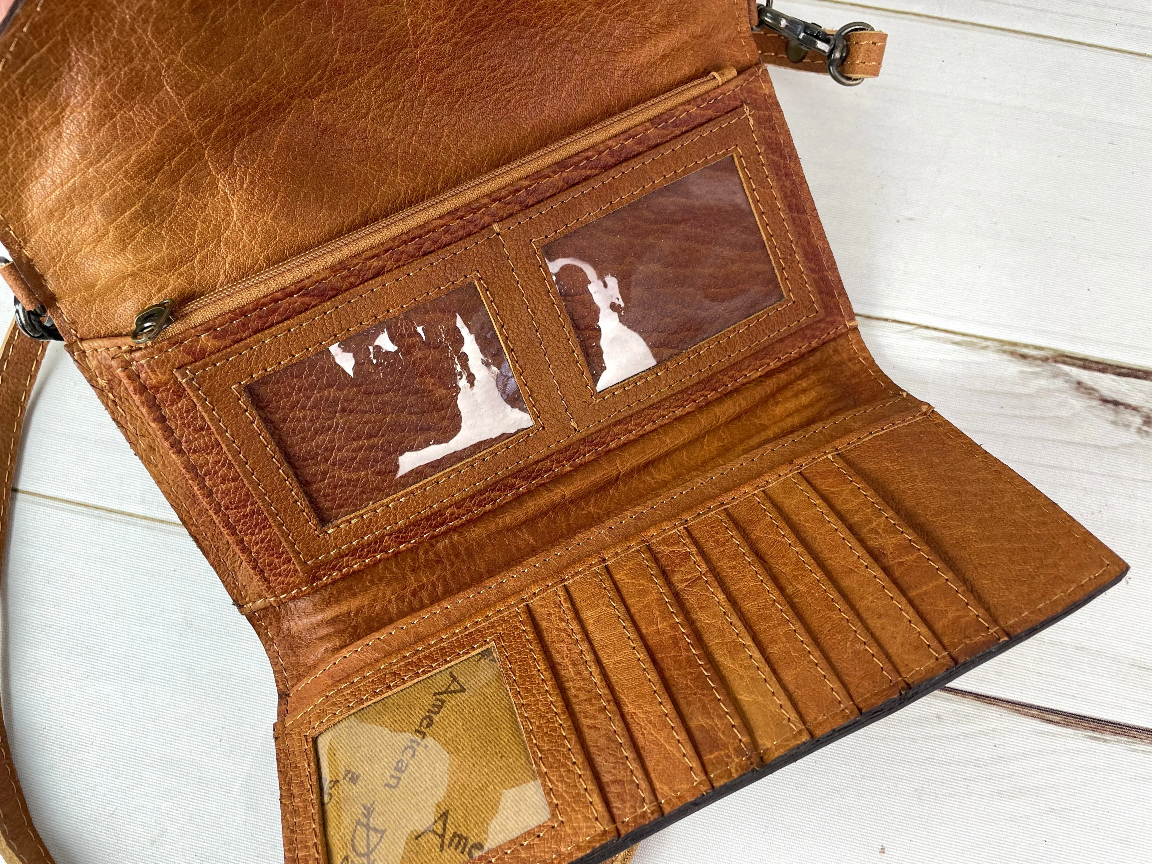 Woven Wool & Leather Snap Wallets