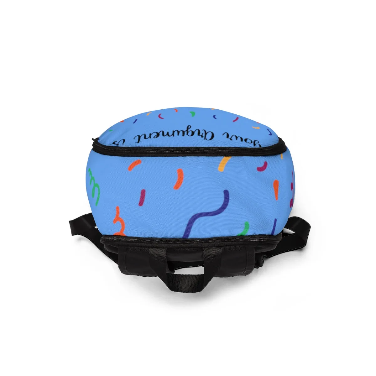 Your argument is irrelephant light blue Unisex Fabric Backpack