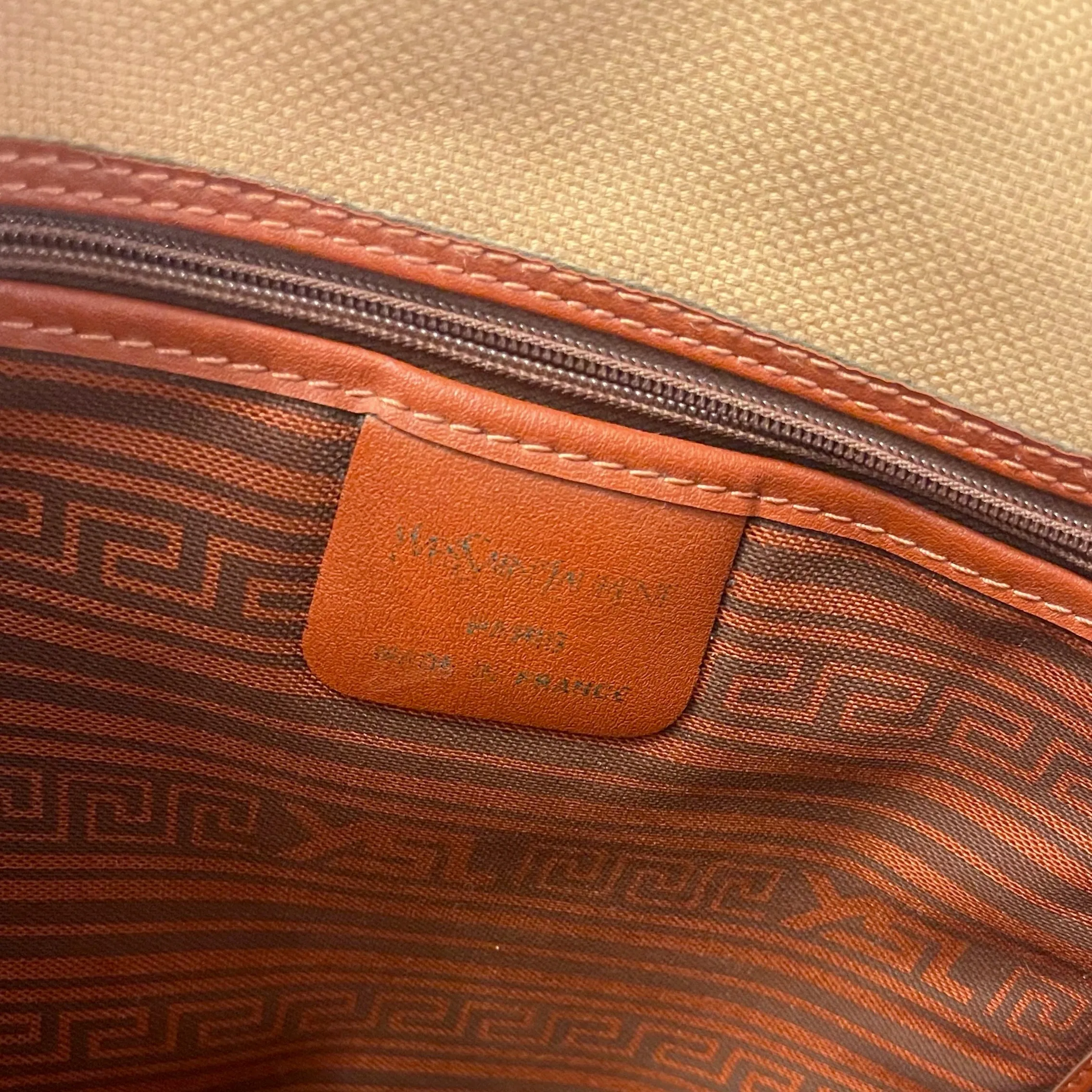 YSL Tan Logo Shoulder Bag