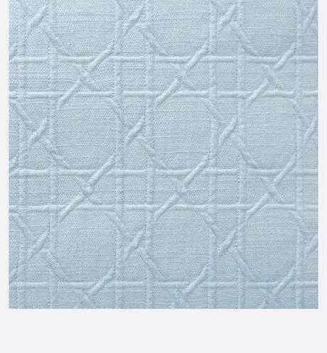 Zipped Pouch • Sky Blue Cannage Cotton Canvas